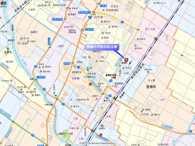 豊郷小学校旧校舎群の地図