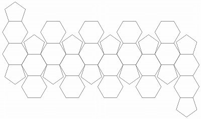 サッカーボールの型紙 エクセルでひと手間かけて正六角形を作図します 日だまりのエクセルと蝉しぐれ