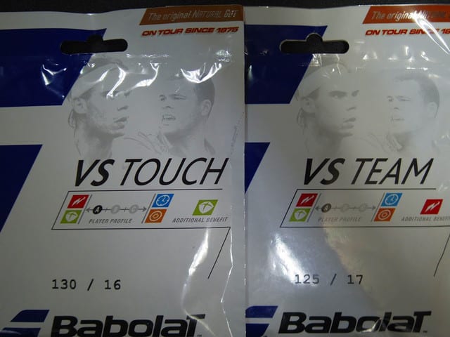 【新品】Babolat　バボラ タッチ VS 130/16　ブラック　2張り
