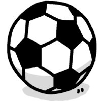 サッカーボール イラスト シンプルイラスト素材