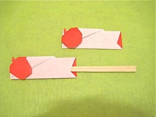 りんごの箸袋おりがみ2 創作折り紙の折り方