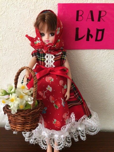 文化人形風リカちゃんと韓国人形 レトロガーリーなドール服とぬりえ