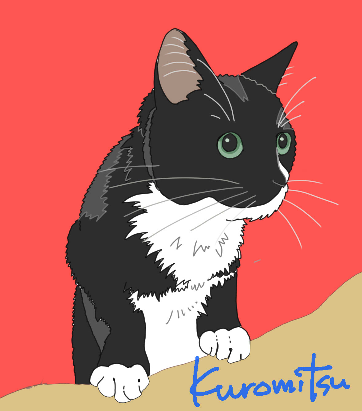 猫たちの平面的イラスト 猫絵日記 猫たちの平面的イラスト 猫絵日記