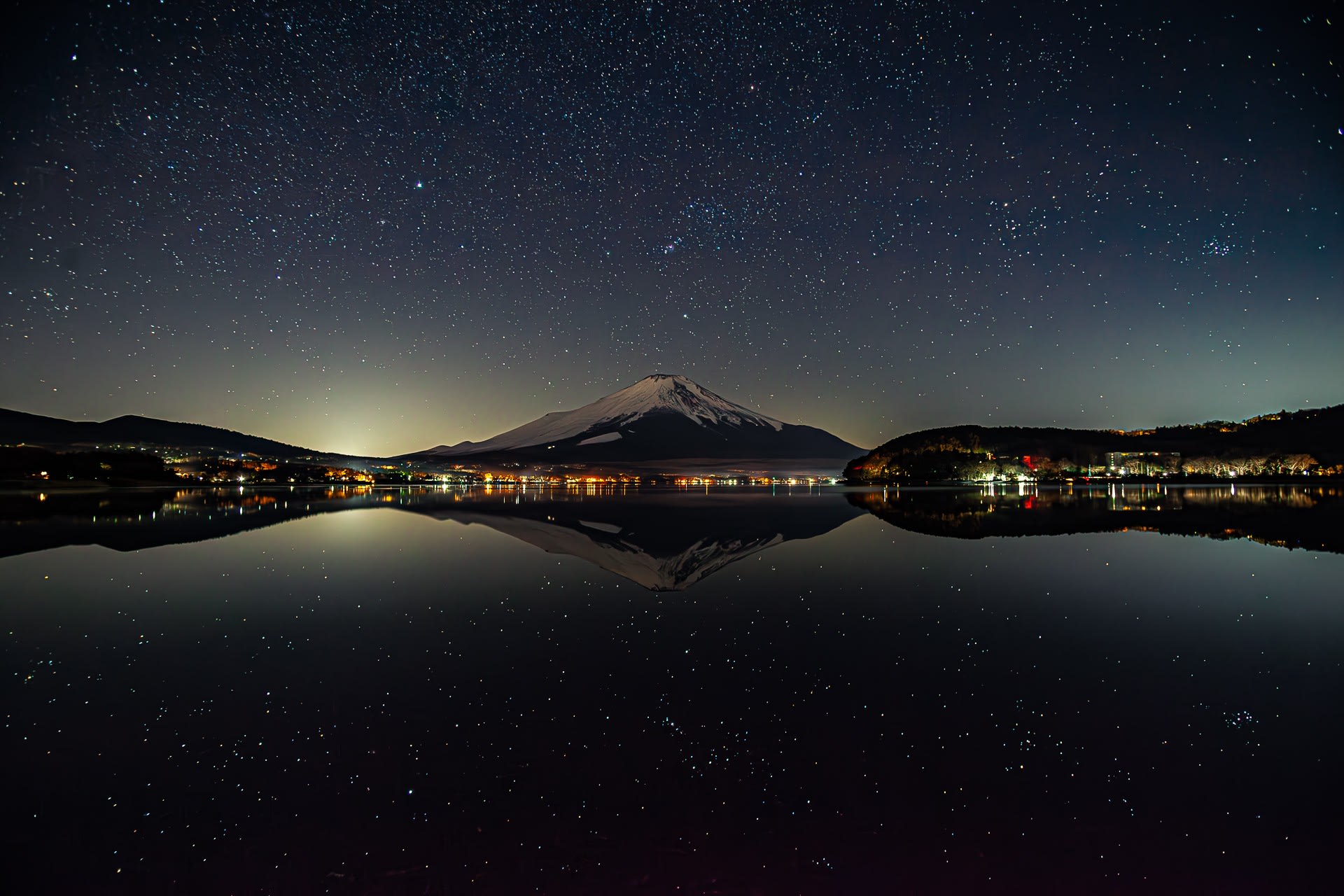 山中湖の星景写真