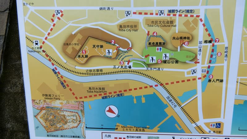 鳥羽城の地図