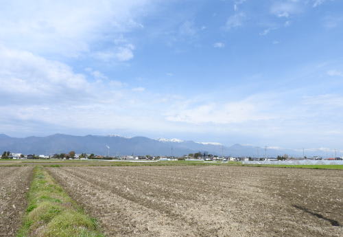 北アルプスの山並み