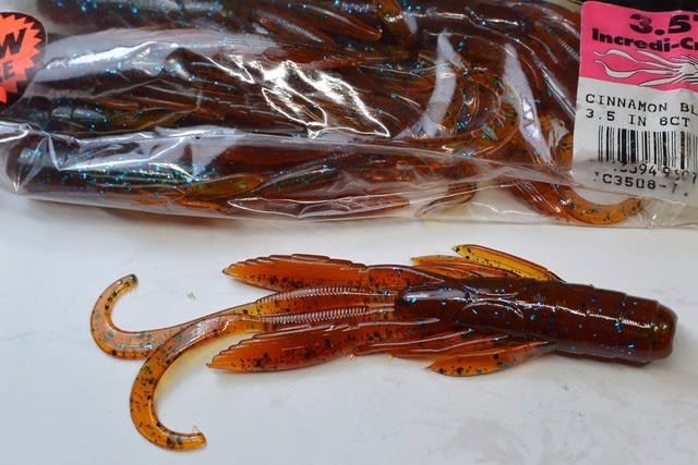10 Hand Poured 5” Hump Tail Plastic Worm “Cinnamon Blue”
