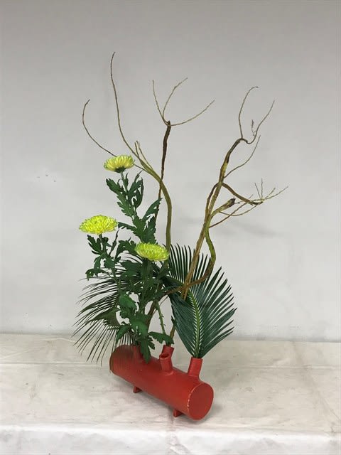 100%本物 いけばな 作楽会 181012 草月流 好きだけど難しい花器、石化 96 花瓶・フラワースタンド