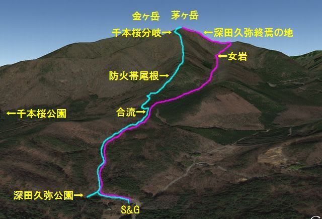 茅ヶ岳登山ルート