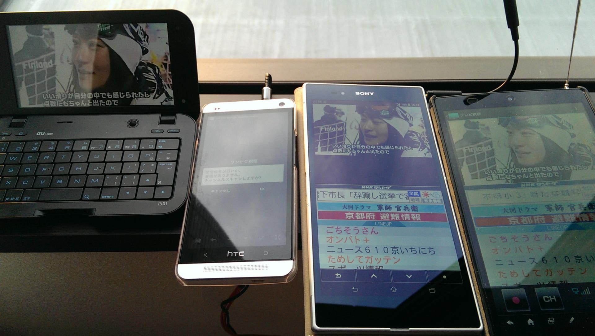 Xperia Z Ultra vs HTC J one vs AQUOS PAD vs IS01 TV編(長げーよ