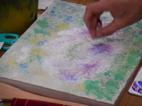 幻想的に描く 夏の花 様々な 画材 と 技法 で表現する レポート Sakura Artsalon Osaka