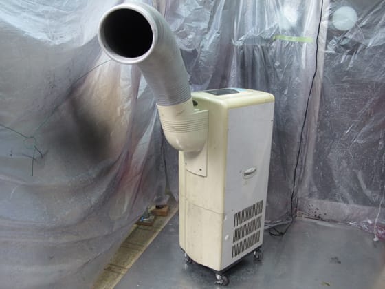 スポットクーラー スポットエアコン の熱い排気には排熱ダクトが必需品 オクテック ガレージ ブログ Oku Tec Garage