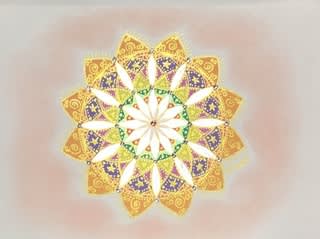 ひまわりの花のような神聖幾何学です ありのまみ ハッピーメソッド