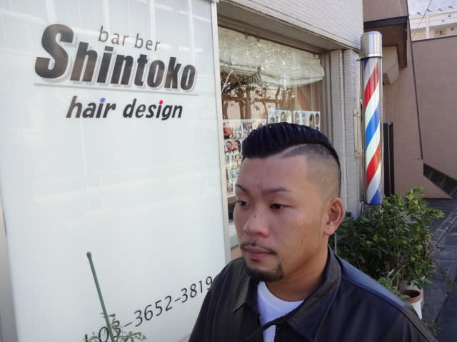 お祭りヘア レザーアートhairtattooからスキンフェードレンジャーカット Japanese Barber ２児のbarberパパ 丘サーまっしぐら Barbershintokohairdesign