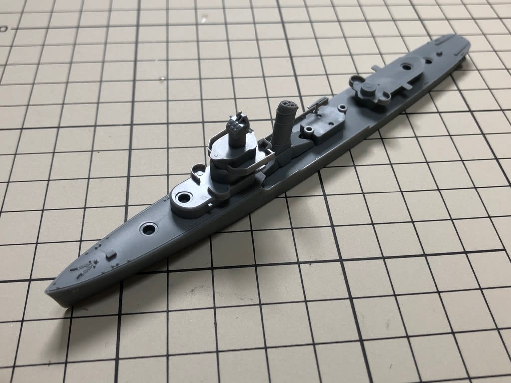 タミヤ 1/700 アメリカ海軍駆逐艦 USS ハムマン DD412 製作記 No,2