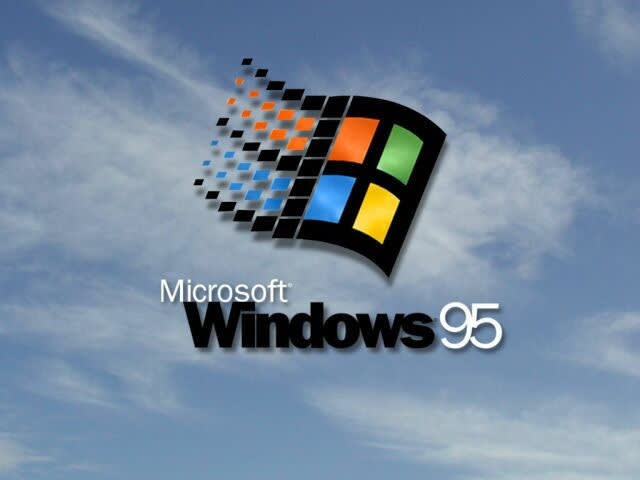 Windows95 Plus の壁紙 休日は風を切って