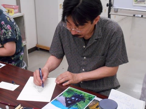 日曜画材研究「ペンと水彩で描く」 - SAKURA Artsalon Osaka