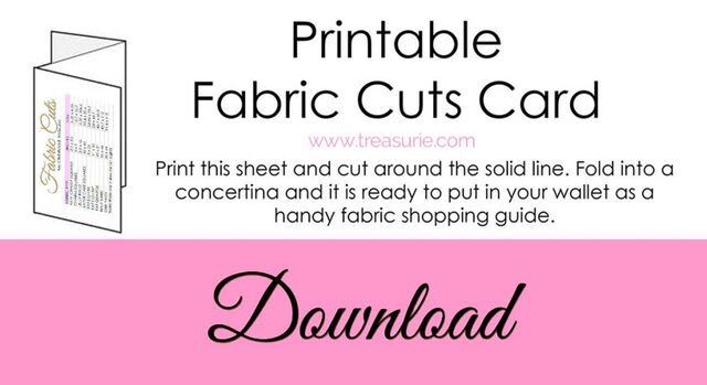 What is a Fat Quarter Printable Chart