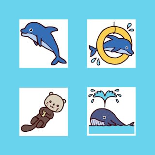 イルカ ラッコ クジラ 海の動物 ミニカット 素材屋イラストブログ