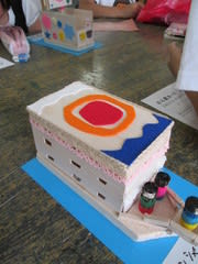 小学校の図工で作った船のおもちゃ 小学校の図工で作った船のおもちゃ