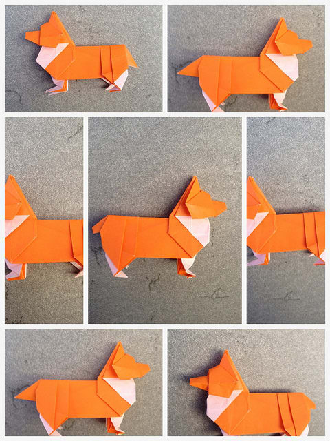 折り紙 犬 立体 折り方 ただかわいい犬