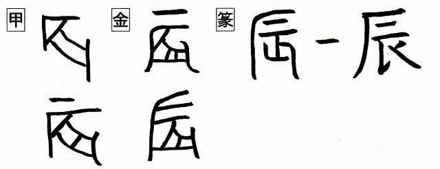 音符 辰シン 石製の農具 と 振シン 娠シン 唇シン 震シン 漢字の音符