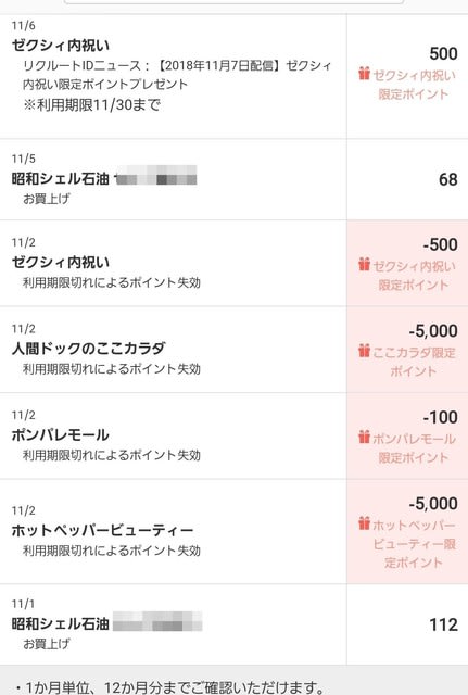 限定 ポイント カラダ ここ