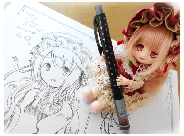 ドール と 落描き 久しぶりにアナログ絵 Little Plus