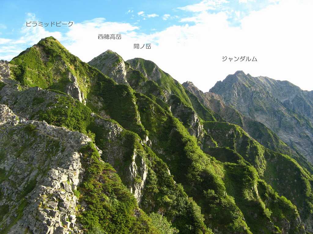岩稜を越えて西穂高岳（１）の画像