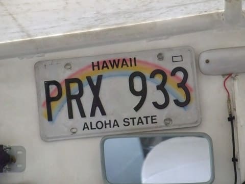 ハワイのナンバープレート
