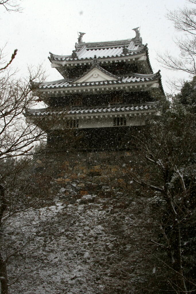 雪が降る～・・・IN西尾城址の画像