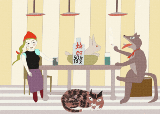 赤頭巾と狼年後の再会 絵本とイラスト