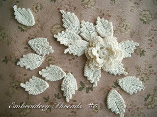 花の立体モチーフ - 5番の刺繍糸