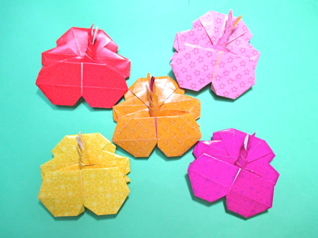 折り紙 ハイビスカス 折り方動画 創作折り紙の折り方
