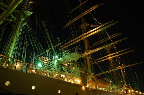 ship008.jpg: 夜の帆船「海王丸」
