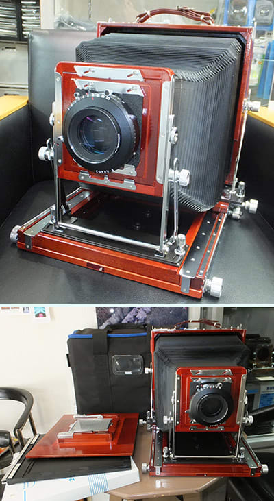 タチハラ8x10カメラ（3段レール）セットの委託品案内です。 - 大判カメラ日記。