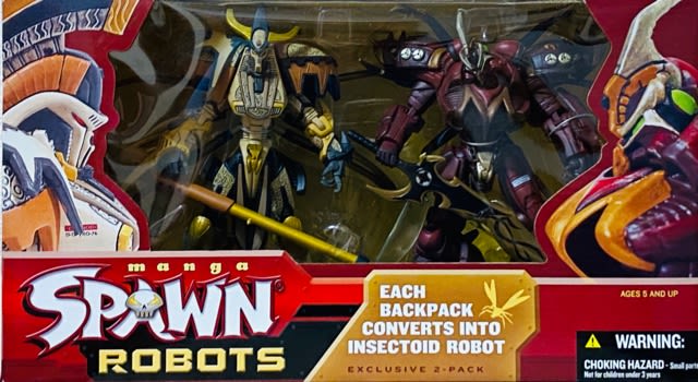 manga Spawn Robots Each Backpack Converts Into Insectoid Robot exclusive McFarlane Toys Manga Spawn 2-pack
