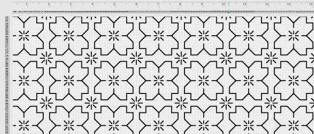 エクセルで刺し子図案 豪暮らしの覚え書き