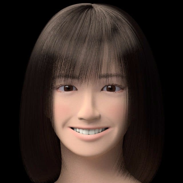 Blenderで女の子 笑顔２ しおんの部屋