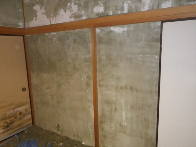 和室の聚楽壁 塗り壁 ボロボロ剥れたり カビが発生したり ビニールクロスに改修 拓栄建設株式会社 社長のブログ