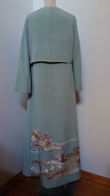 色留袖からフォーマルドレスをリメイク - 横浜の着物リメイク 
