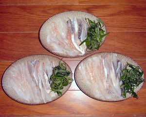 スズキの 松皮造り と アライ 松江グリーンサーフ 島根県所在の投げ釣りクラブです