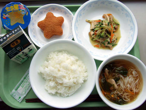 七夕給食 北海道 士幌町中央中学校だより